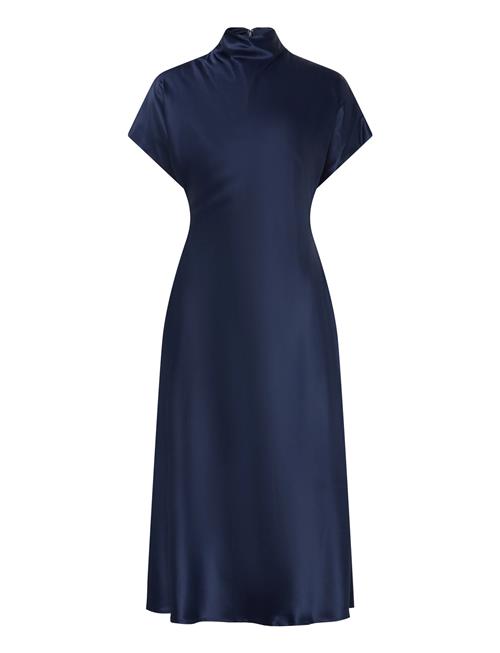 Malina | Alivia Short Sleeve Satin Midi Dress | M