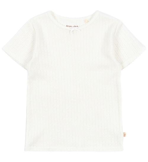 Konges Sløjd T-shirt - Minnie - Optic White m. Hulmønster