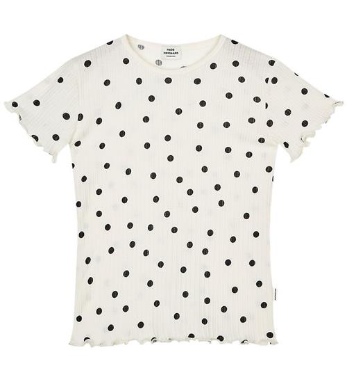 Mads Nørgaard T-shirt - Rib/Modal - Trixina - Dot Aop Vanilla Ic