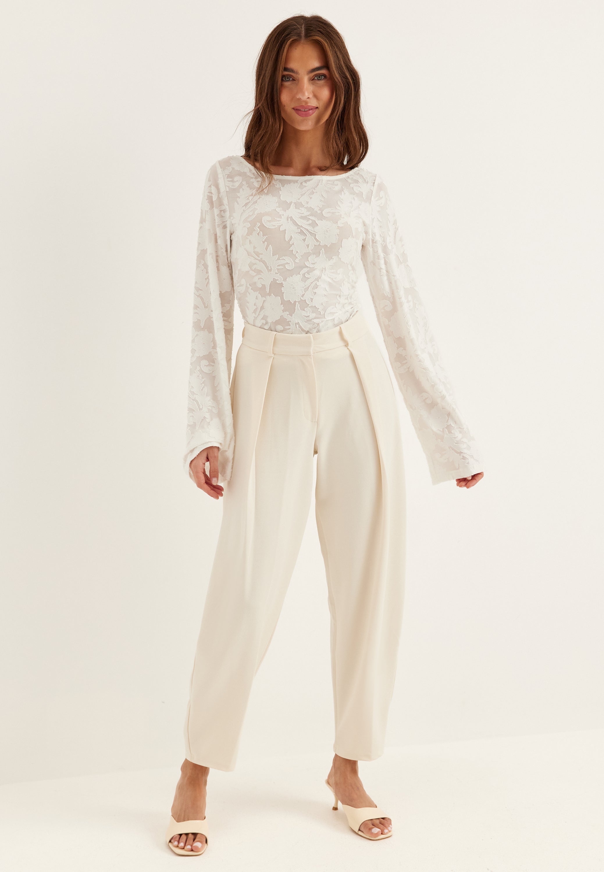 BUBBLEROOM Soft Suit Barrel Pants