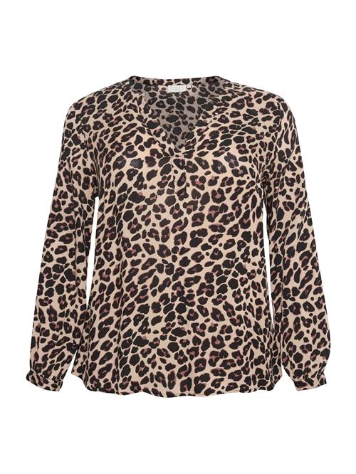 KAFFE CURVE Bluse 'KAMirta'  kit / brun / sort