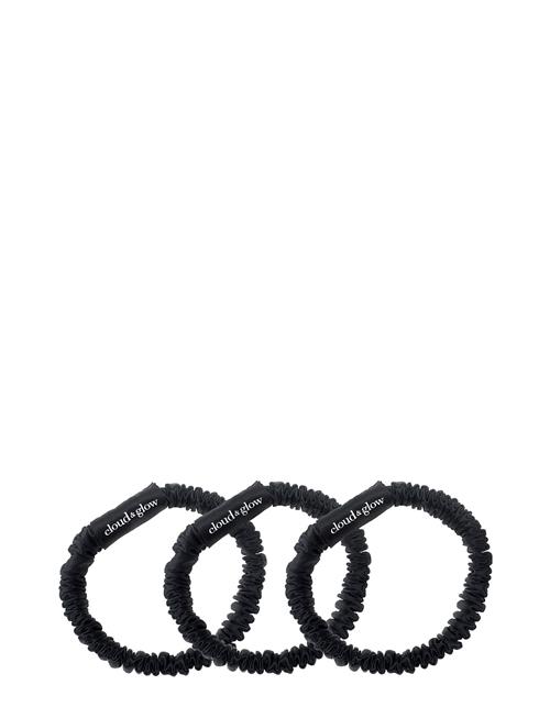 Cloud & Glow | Silk Scrunchies 1 Cm Black | 1 CM