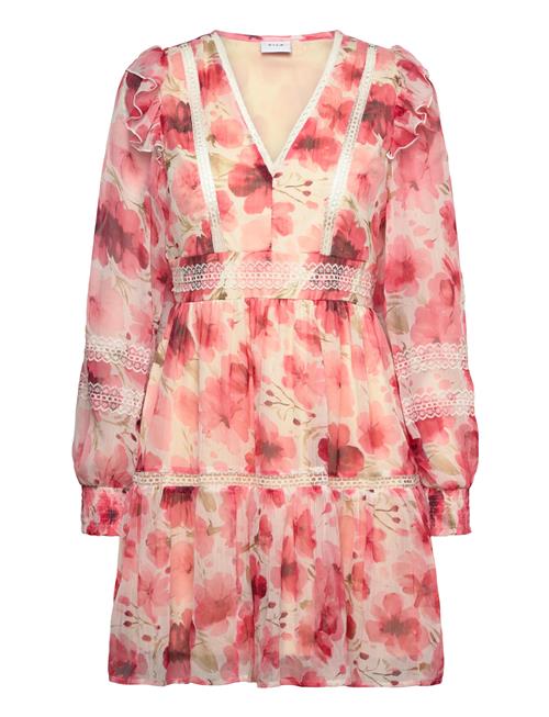 Vila | Viroman New V-Neck L/S Short Dress/Dc/Ka | 40