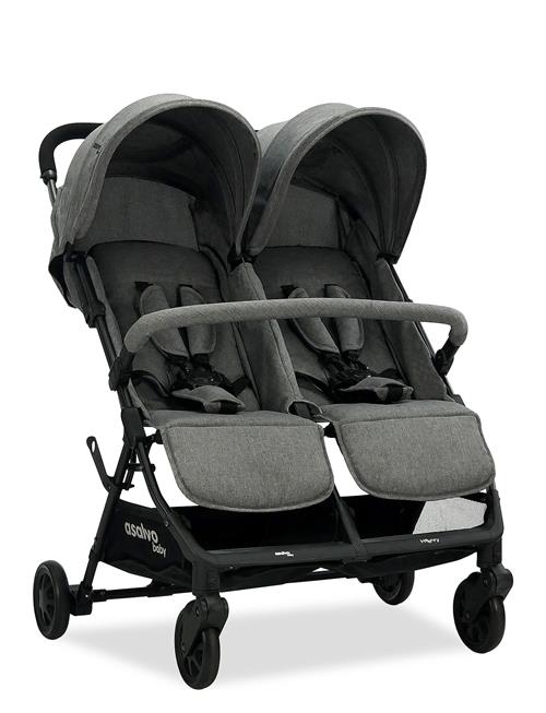 Asalvo | Asalvo Twin Stroller Henry, Grey | 100X 86X 77