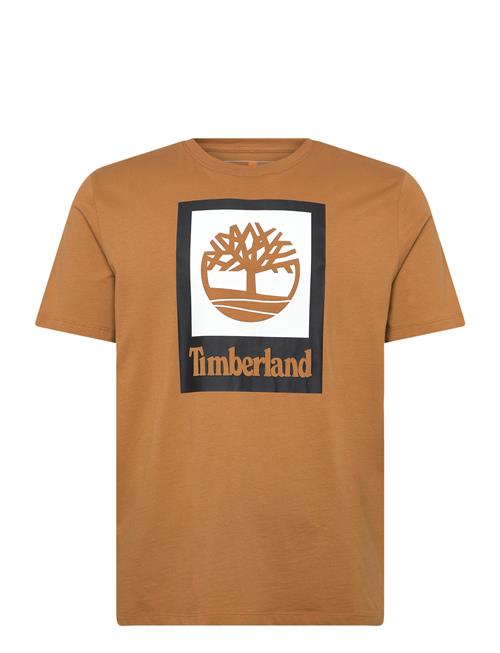 Timberland | Stack Logo Colored Short Sleeve Tee Wheat Boot | L