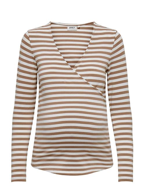 Only Maternity | Olmjoy L/S Wrap Stripes Top Jrs Noos | L