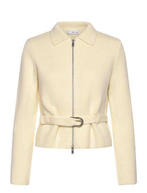 Mango | Knitted Jacket With Belt And Buckle | L