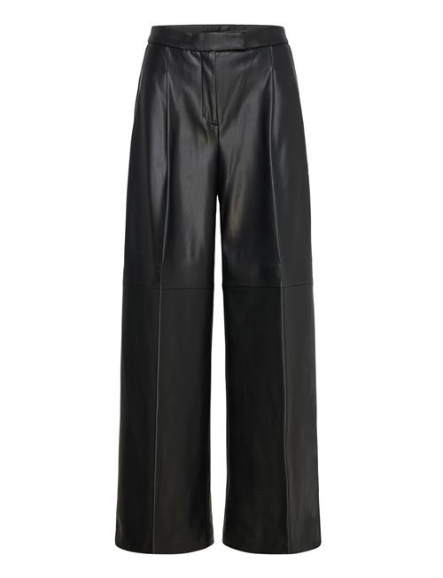 Mango | Wide Leg Faux-Leather Trousers | 36