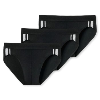 Schiesser 3P 95-5 Stretch Rio Slip 3XL-4XL Sort bomuld 3XL Herre