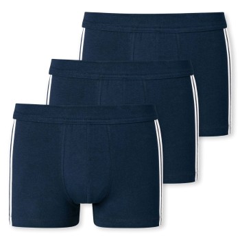 Schiesser 3P 95-5 Stretch Shorts Mørkblå bomuld Small Herre