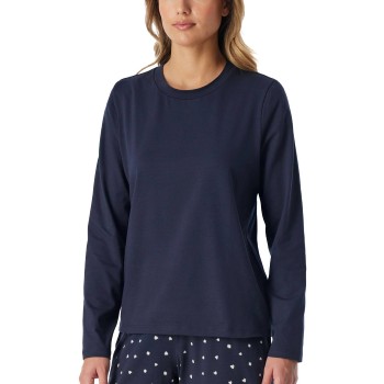 Schiesser Mix and Relax Cotton Longsleeved Shirt Mørkblå bomuld 46 Dame