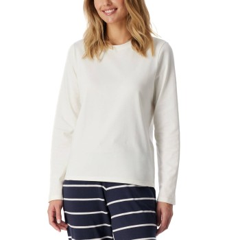 Schiesser Mix and Relax Cotton Longsleeved Shirt Benhvid bomuld 38 Dame