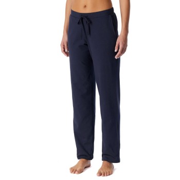 Schiesser Mix and Relax Long Cotton Pants Mørkblå bomuld 46 Dame