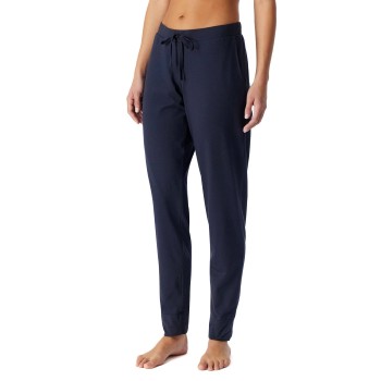 Schiesser Women Mix and Relax Cotton Pants Mørkblå bomuld 38 Dame