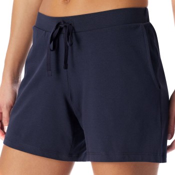 Schiesser Women Mix and Relax Cotton Shorts Mørkblå bomuld 46 Dame