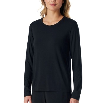 Schiesser Women Mix and Relax Longsleeved Shirt Sort modal 44 Dame