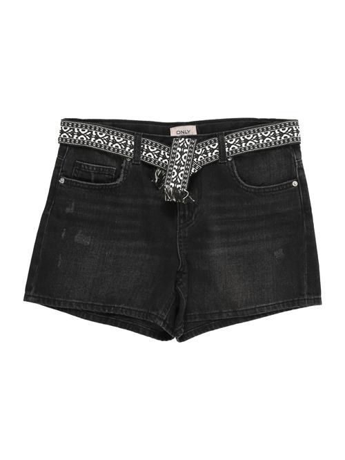 ONLY GIRLS Jeans 'KOGElla'  black denim / hvid
