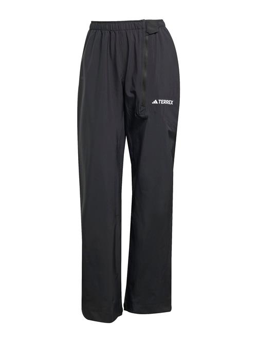 ADIDAS TERREX Udendørs bukser 'Multi Climaproof Two-Layer Rain'  sort / hvid