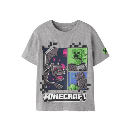 NAME IT T-shirt Mykin Minecraft Grey Melange