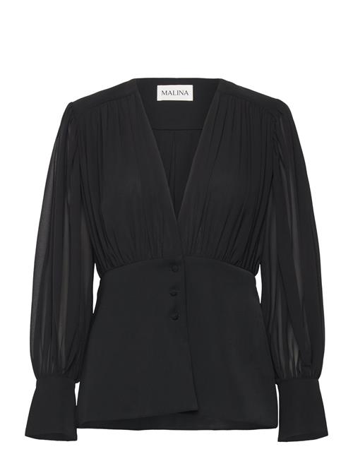 Malina | Wilhelmina Wrap Detail Chiffon Blouse | S