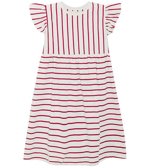 Creamie Kjole - Stripe - Chili Red