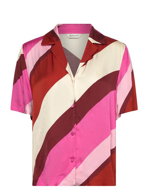 GANT | Striped Camp Collar Ss Shirt | 40