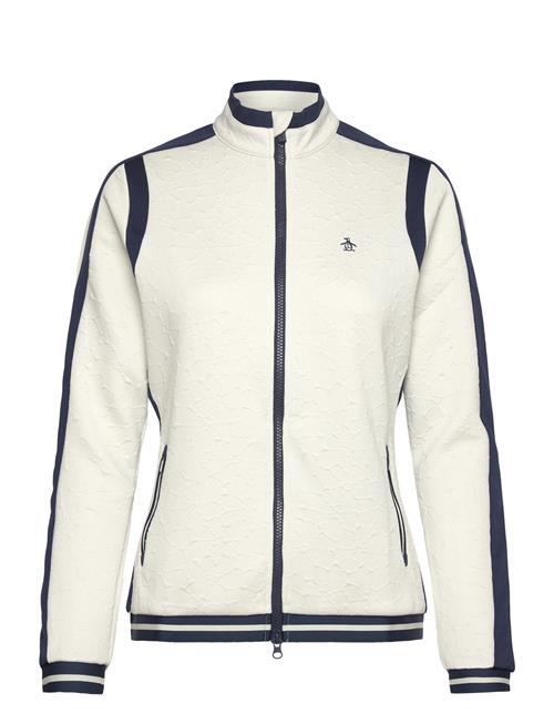Original Penguin Golf | Knit Embossed Floral Colourblock Jacket | M