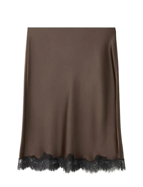 Mango | Satin Lace Skirt | XL