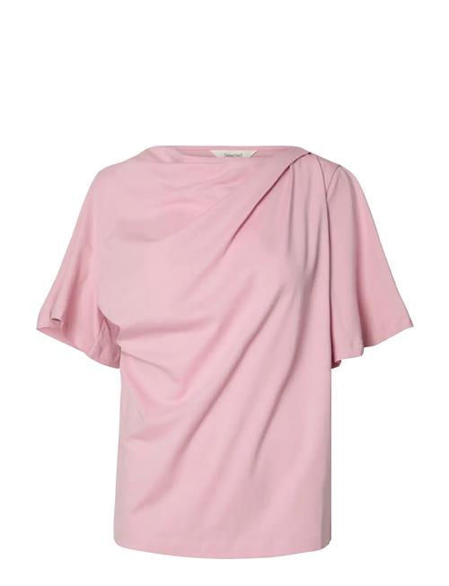 Selected | Slfoline Light Ss Draped Neck Tee Ex | M