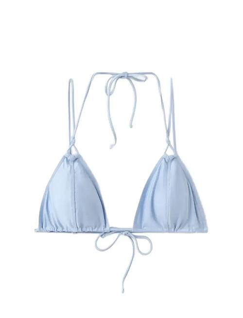 Mango | Satin Effect Tie-Side Bikini Top | L