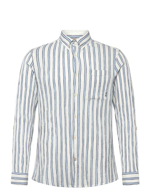 Scotch & Soda | Striped Crinkle Structure Regularfit Shirt | XL