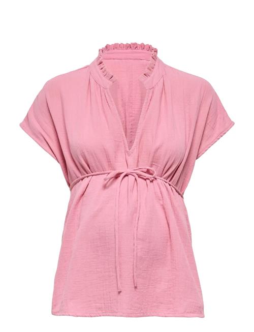 Only Maternity | Olmthyra S/S V-Neck Top Wvn | S