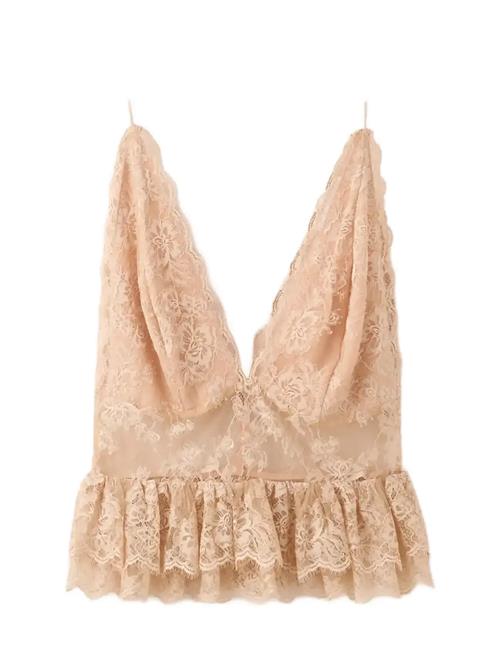 Mango | Ruffles Lace Top | L