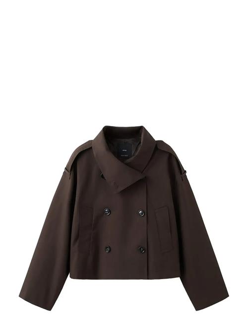 Mango | Funnel Neck Cropped Trench Coat | M