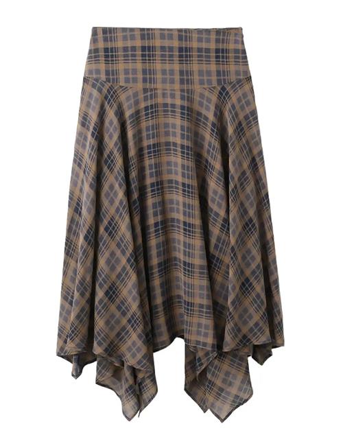Mango | Checked Asymmetric Skirt | 36