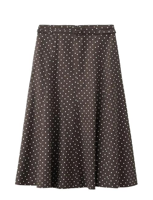 Mango | Linen Polka Dot Skirt | 34