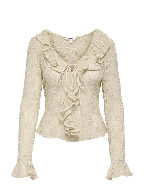 ONLY | Onlpearlina Ls Ruffle Lace Top Wvn | M
