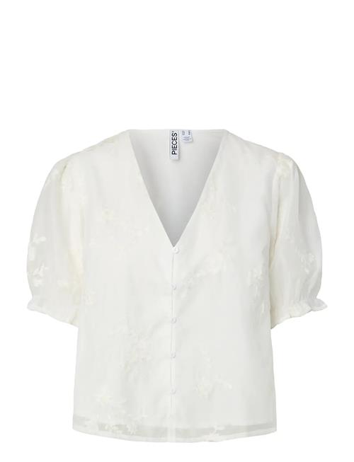 Pieces | Pcmagina Ss V-Neck Top Wvn D2D | XS