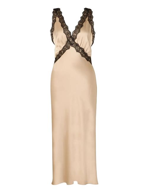 Malina | Shea Lace Detailed Satin Midi Dress | 36