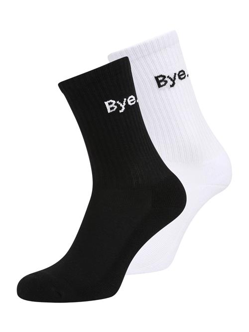 Mister Tee Sokker 'HI - Bye'  sort / hvid