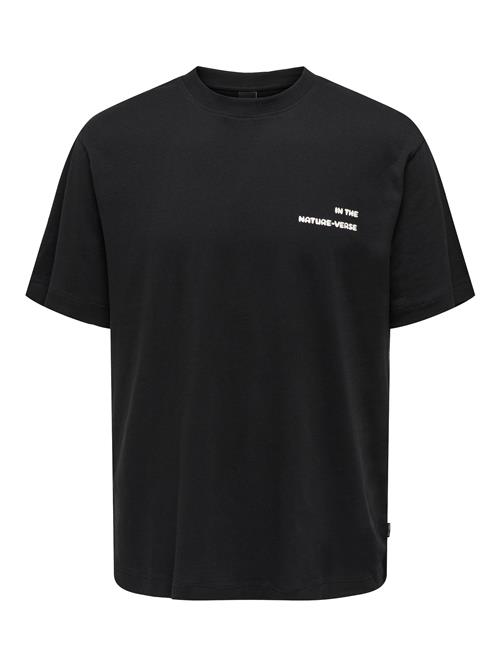Only & Sons Bluser & t-shirts 'OTTO'  blå / mørkegul / sort / hvid