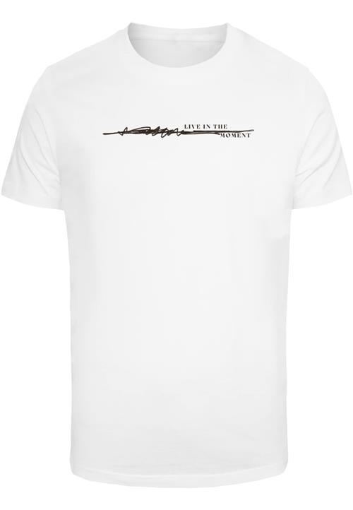 Mister Tee Bluser & t-shirts 'Live In The Moment'  blå / brun / sort / hvid