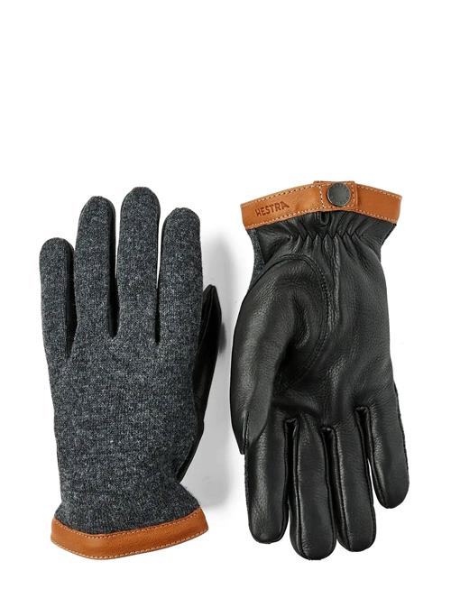 Hestra | Deerskin Wool Tricot Charcoal/Black | 8