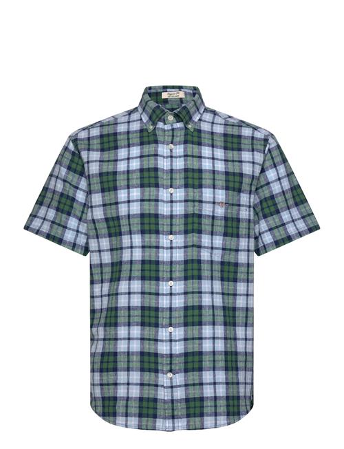 GANT | Reg Cotton Linen Check Ss Shirt | XXL