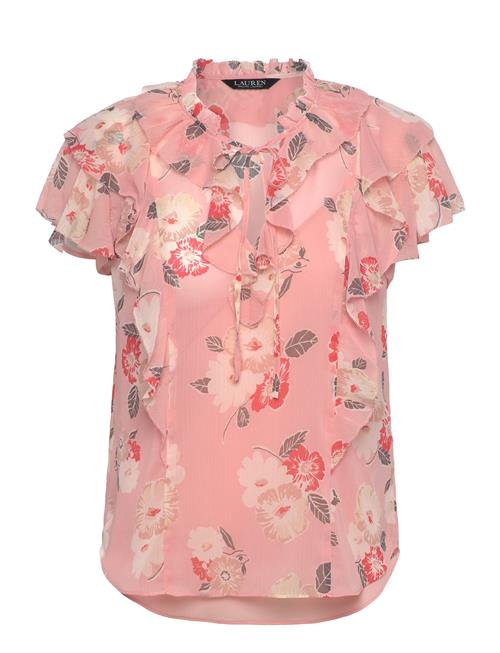 Lauren Ralph Lauren | Floral Ruffle-Trim Georgette Blouse | L