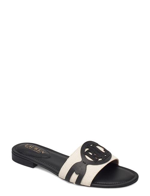 Lauren Ralph Lauren | Alegra Canvas-Leather Slide Sandal | 37