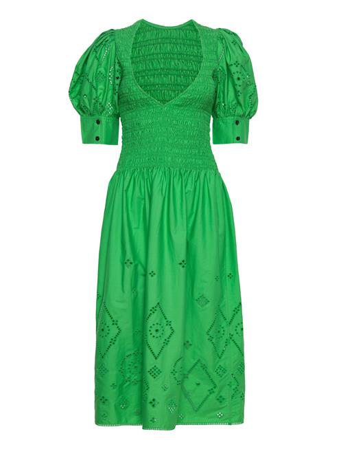GANNI | Broderie Anglaise Maxi Smock Dress | 44