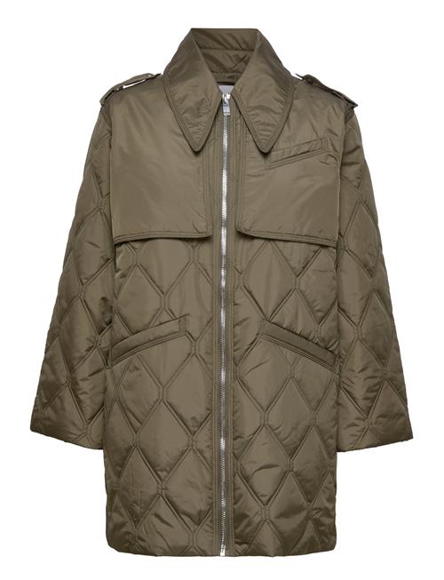 GANNI | Ripstop Quilt Midi Jacket | 38