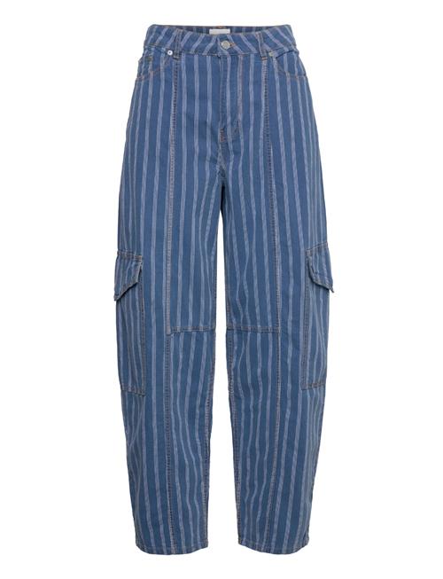 GANNI | Light Stripe Denim Cargo Pants | 25
