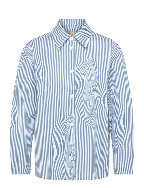 Brixtol Textiles | Stella Dark Navy White Stripe | XL